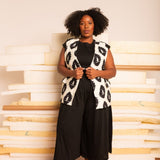 Colete de Linho Alongado - Estampa Repouso - Uhnika