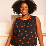 Regata Alfaiataria Com Fenda - Poá - Uhnika