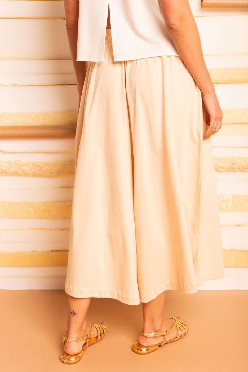 Calça Saia de Malha - Avelã - Uhnika