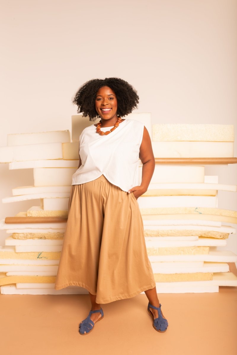 Blusa Feminina de Linho Pétala - Off White - Uhnika