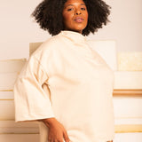 Moletom Gola Alta Oversized - Avelã - Uhnika