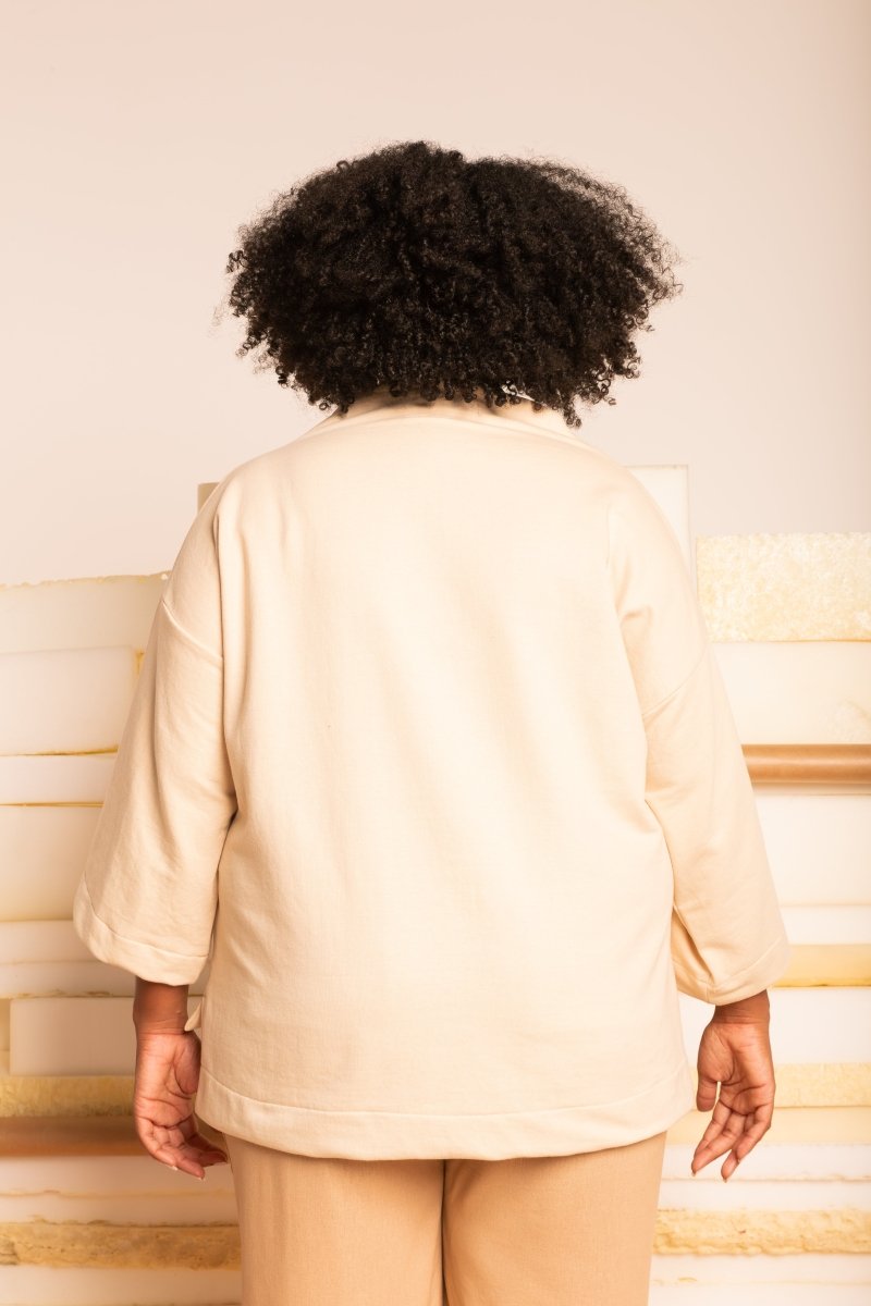 Moletom Gola Alta Oversized - Avelã - Uhnika