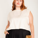 Blusa de Linho com Botões - Avelã - Uhnika
