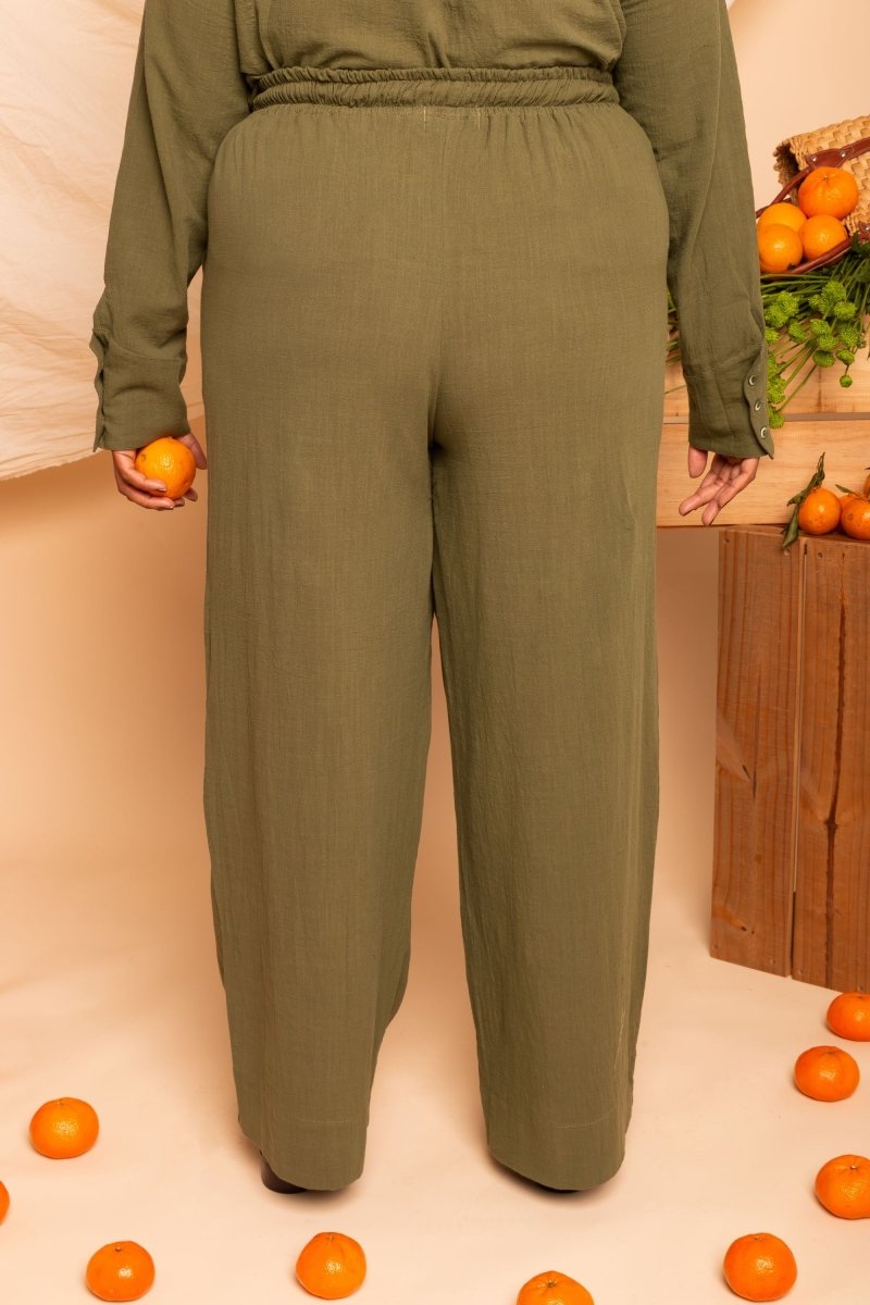 Calça Pantalona de Algodão - Preto - Uhnika