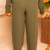 Calça Pantalona de Algodão - Preto - Uhnika
