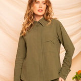 Camisa de Algodão Feminina - Verde - Uhnika
