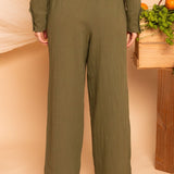 Calça Pantalona de Algodão - Preto - Uhnika