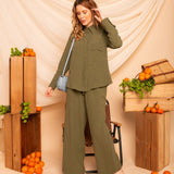 Camisa de Algodão Feminina - Verde - Uhnika