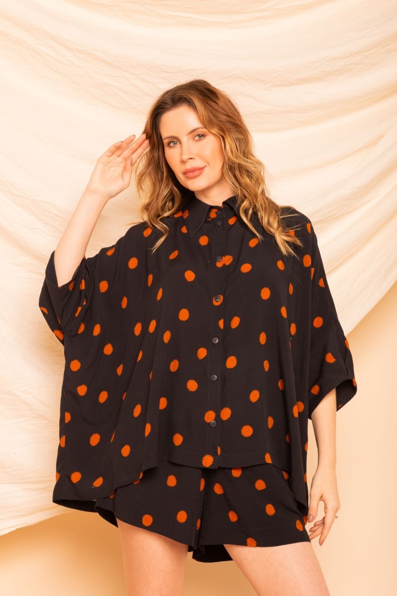 Camisa Ampla com Pregas - Poá - Uhnika