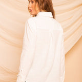 Camisa de Algodão Feminina - Off White - Uhnika