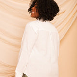 Camisa de Algodão Feminina - Off White - Uhnika