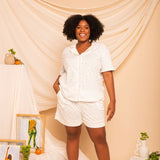Conjunto Pijama Americano de Algodão - Estampa Floral - Uhnika
