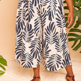 Calça Saia Alfaiataria - Folhagem - Uhnika