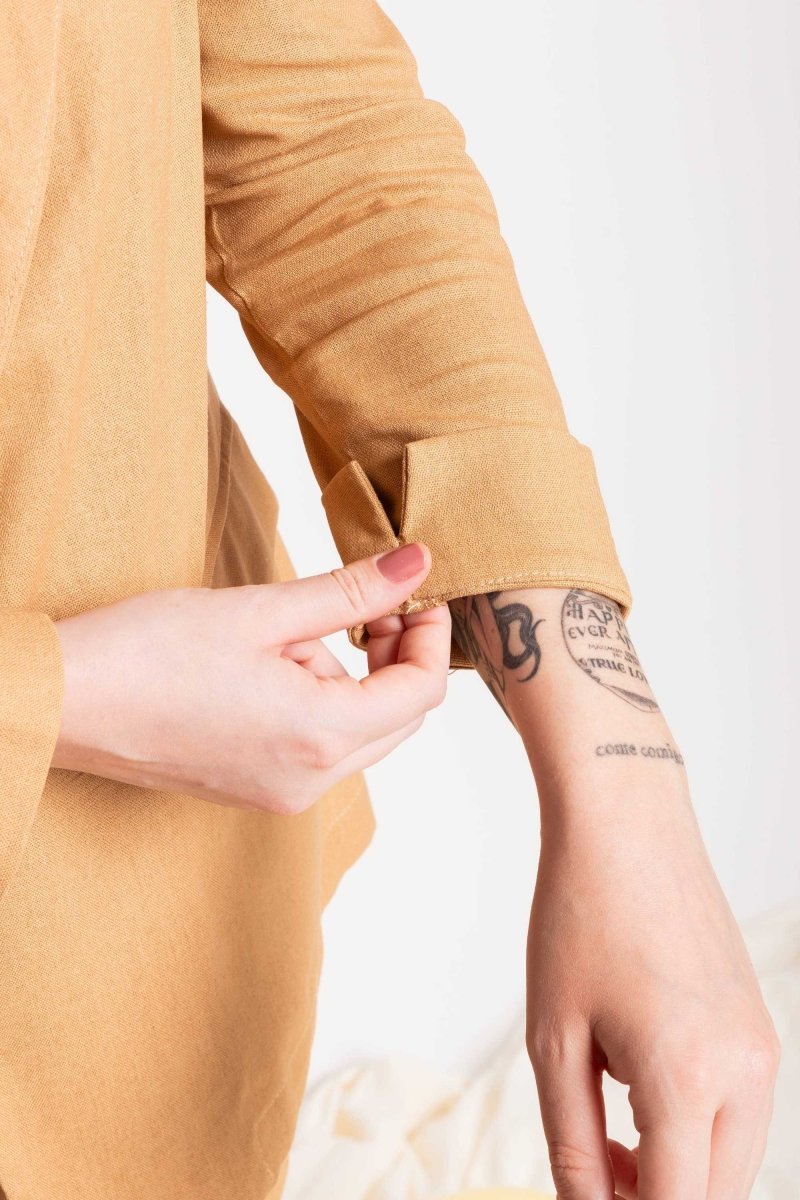 Blazer de Linho Alongado Verão - Capuccino - Uhnika