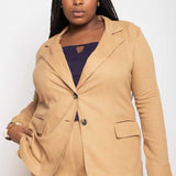 Blazer de Linho Alongado Verão - Capuccino - Uhnika