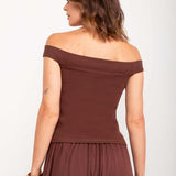 Blusa Canelada Ombro a Ombro