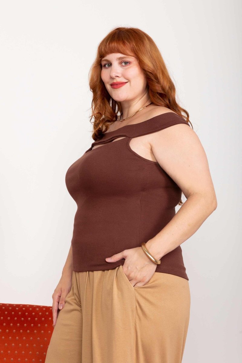 Blusa Canelada Ombro a Ombro - Off White - Uhnika
