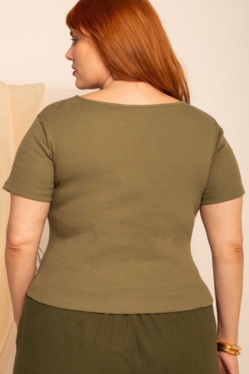 Blusa Canelada Torção - Verde - Uhnika