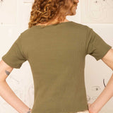 Blusa Canelada Torção - Verde - Uhnika
