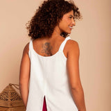Regata de Viscose Premium com Nó - Off White - Uhnika