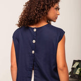Blusa de Linho com Botões