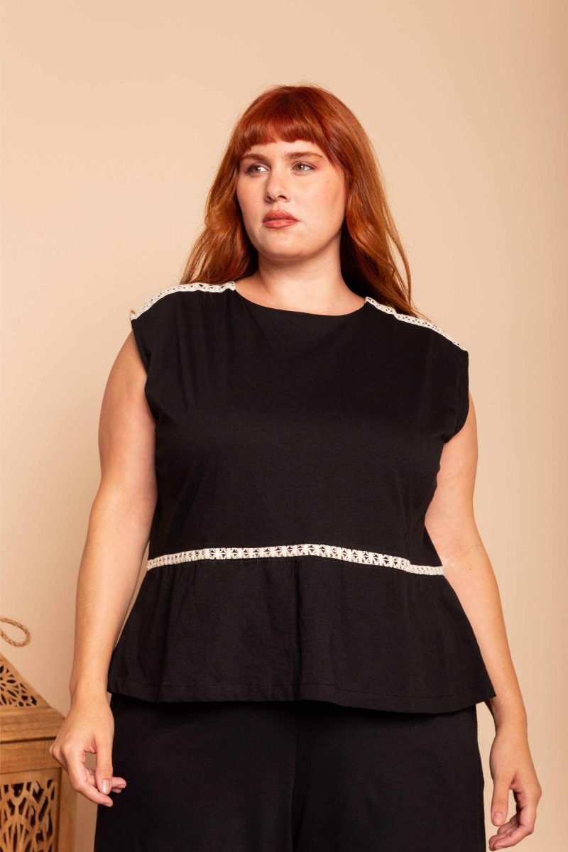 Blusa de Malha com Botões Nômade - Preto - Uhnika
