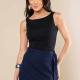 Blusa Decote Profundo Costas - Preto - Uhnika