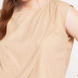 Blusa Feminina de Linho Pétala - Capuccino - Uhnika