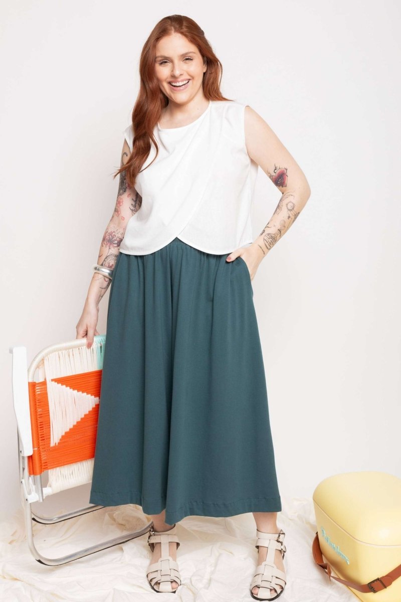 Blusa Feminina de Linho Pétala - Off White - Uhnika