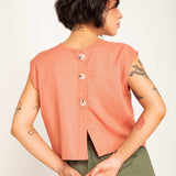 Blusa de Linho com Botões