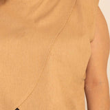 Blusa Feminina de Linho Pétala - Capuccino - Uhnika