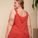 Regata de Viscose Premium com Nó - Terracota - Uhnika