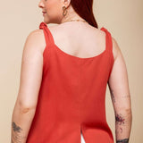 Regata de Viscose Premium com Nó - Terracota - Uhnika