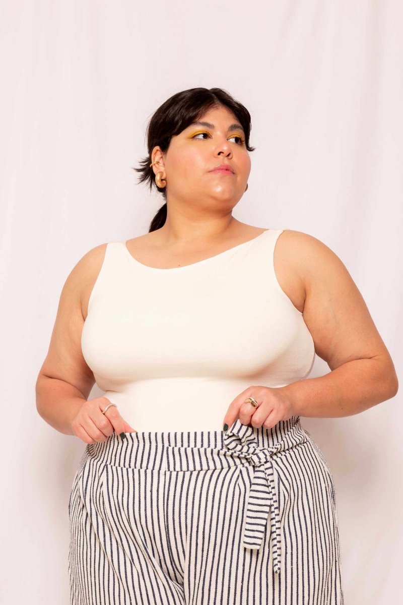 Body Decote Profundo Costas - Off White - Uhnika