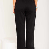 Calça Alfaiataria de Viscose com Friso Frontal - Preto - Uhnika