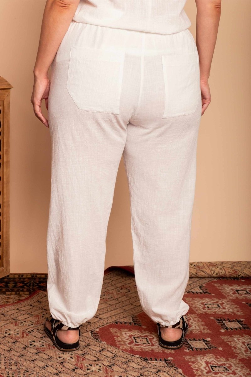 Calça de Algodão Nômade - Off White - Uhnika