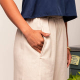 Calça Pantalona de Linho Feminina