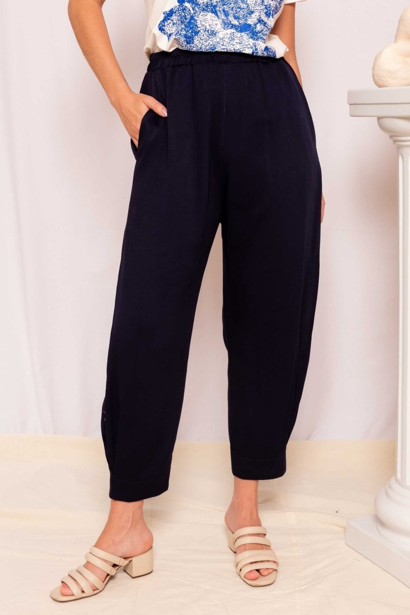 Calça de Viscose Jasmine - Azul Marinho - Uhnika