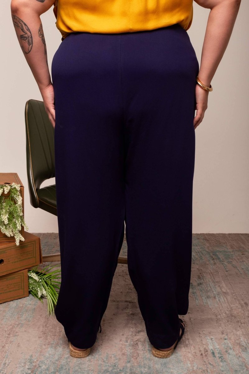 Calça de Viscose Jasmine - Azul Marinho - Uhnika