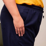 Calça Reta de Linho com Bolso