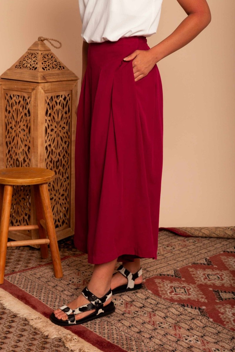 Calça Saia Alfaiataria - Marsala - Uhnika
