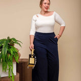 Calça Pantalona Barra Larga
