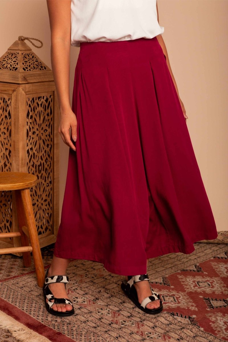 Calça Saia Alfaiataria - Marsala - Uhnika
