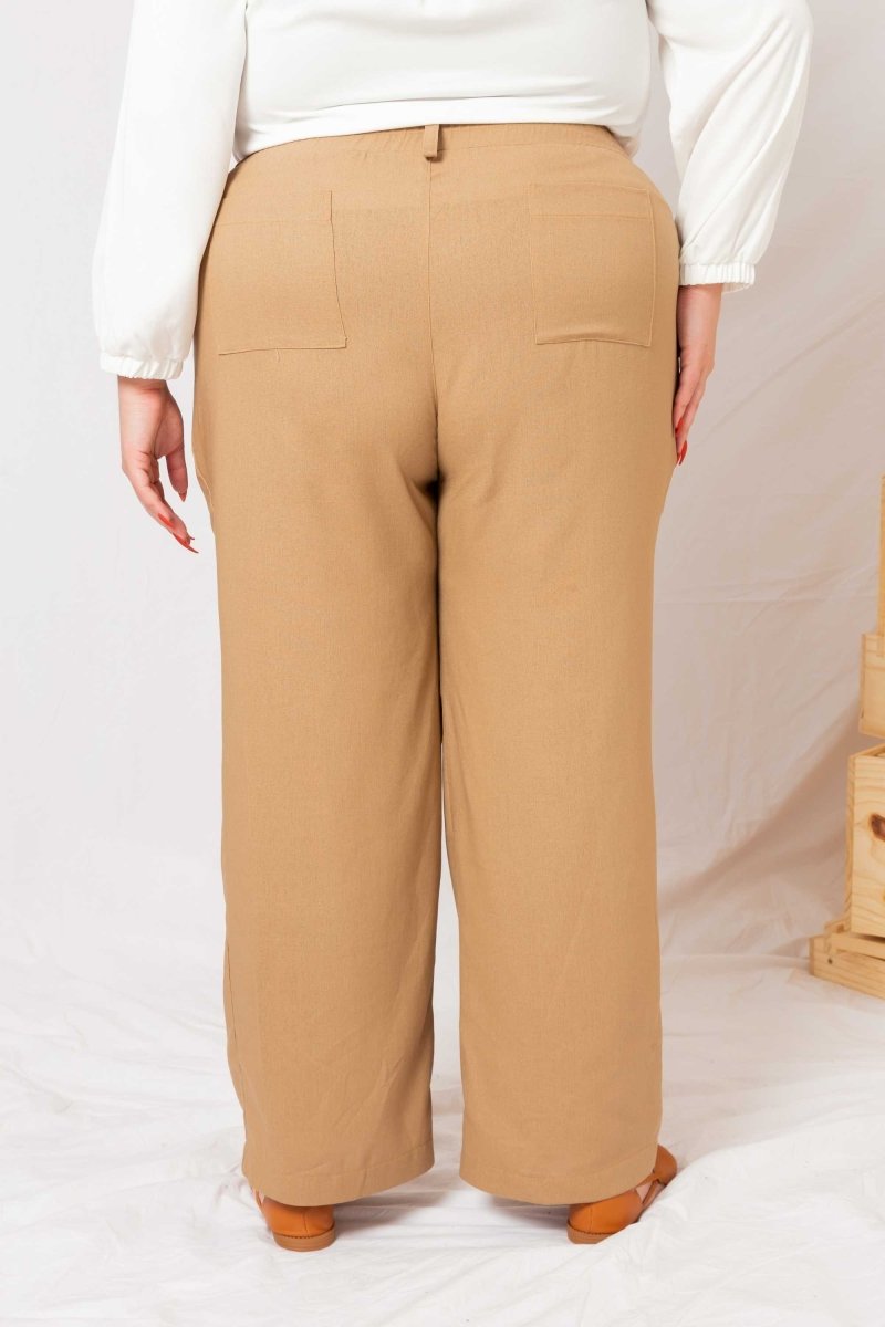 Calça Reta Alfaiataria Feminina - Capuccino - Uhnika