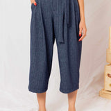 Calça Reta Moletinho - Azul - Uhnika