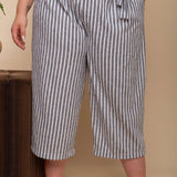 Calça Reta Moletinho - Azul Listrado - Uhnika