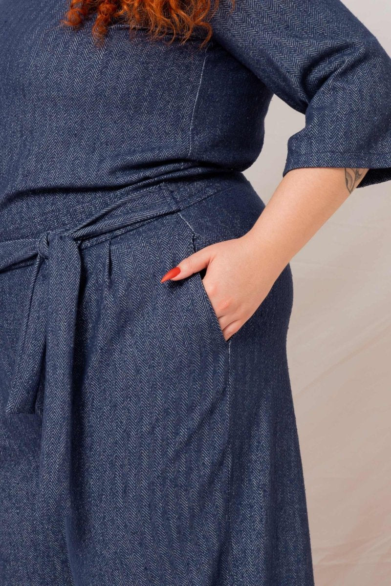 Calça Reta Moletinho - Azul - Uhnika