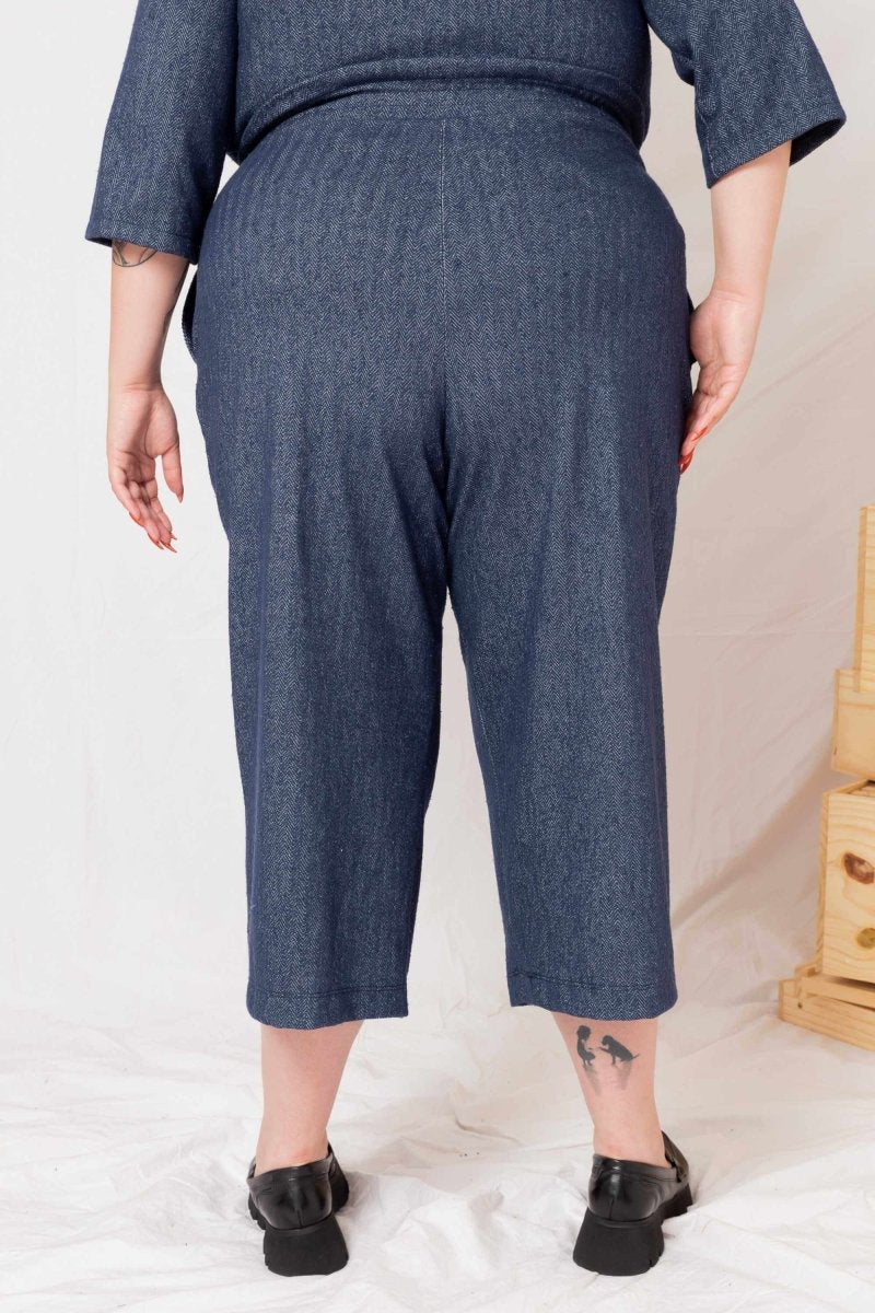 Calça Reta Moletinho - Azul - Uhnika