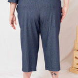 Calça Reta Moletinho - Azul - Uhnika