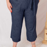 Calça Reta Moletinho - Azul - Uhnika